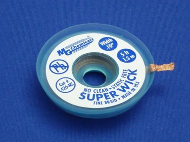 Static Free No Clean Super Wick, Size No.(4), Width(100"), Colour Code(Blue), Length(1.5M)
