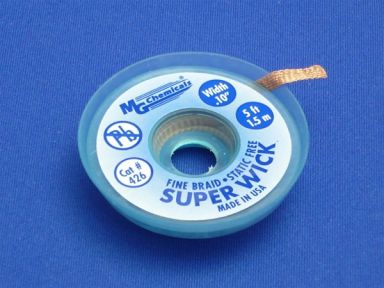 Static Free Super Wick, Size No.(4), Width(.100"), Colour Code(Blue), Length(1.5M)