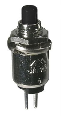 Push Button Switch SPST Off-(On) N/O Black Button