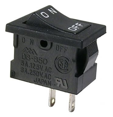 Rocker Switch SPST On-Off Black Button ON-OFF
