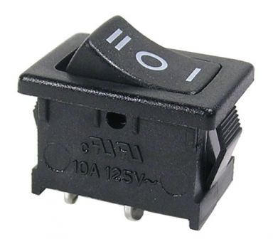 Rocker Switch SPDT On-Off-On Black Int. Symbol