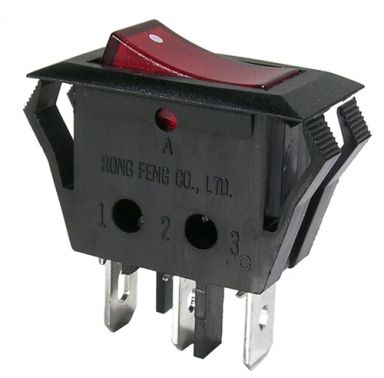 Rocker Switch SPST On-Off  Red Rocker