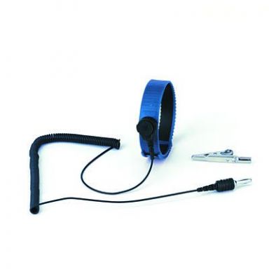 Adjustable Thermo Plastic Wrist Strap (Economy Performance), with 5 ft. Coiled Cord