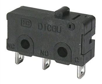 Micro Switch 5A @ 125VAC (3A/250V) N/O and N/C contacts.