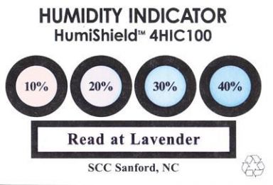 Humidity Indicator Card (HIC), 4 Spot, 100/Can