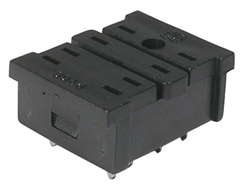 DPDT Relay Socket - PC Mount - for 50-06x relays. Comes with relay hold down spring cup.