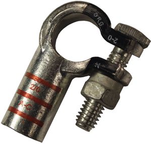 2/0 AWG Right Elbow Battery Terminals - Negative