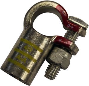 4/0 AWG Right Elbow Battery Terminals - Positive