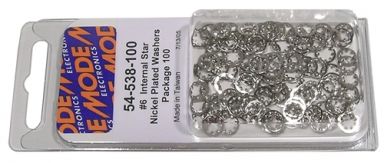 Nickel Plated Internal Star Lockwashers (UNC) Size #6