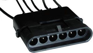 18 AWG 6 Cavity Weather Pack Shroud Pigtails