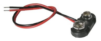 Molded Battery Snap 'T' Type 9 Volts molded battery snap - 24AWG 150mm long.