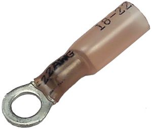 22-18 AWG #8 Heat Shrink Ring Connectors