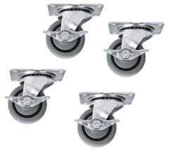 FLOOR-FRIENDLY LOCKING CASTERS (4) SLIM5