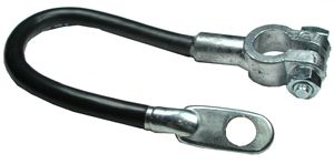 4 AWG 15" Black Top Post Battery Cables