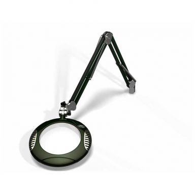 7.5" Round Green-Lite LED Magnifier - 4 Diop (2X) - Screw Down - 43" Reach - Racing Green