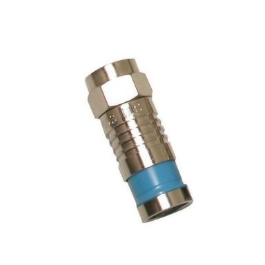 F Connector -for RG6 Quad Blue - 50 pk
