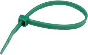 4" Miniature 18 lb. Cable Ties - Green