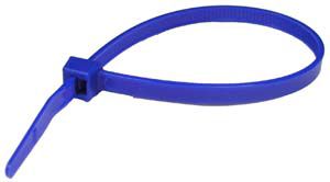 7.5" Standard 50 lb. Cable Ties - Blue