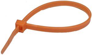 7.5" Standard 50 lb. Cable Ties - Orange