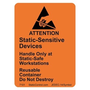 Caution Label, Reusable, 1.8in x 2.5in, RS-471, 500/Roll