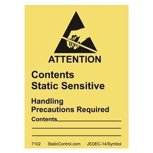 Caution Label, Destructible, 1.8in x 2.5in, RS-471, 500/Roll