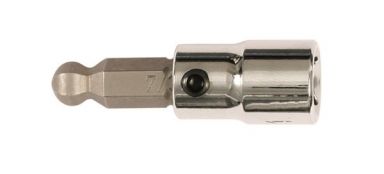 BallEnd Hex Bit Socket 1/4 Sq Drive 7/32