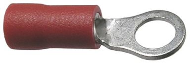 Insulated Ring Terminal Red 22-16 Wire Range #8 Stud Size CUL