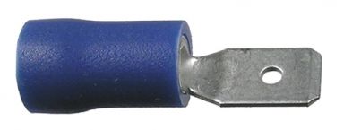 Insulated Male Quick Connect Blue  16-14 wire Range .187" Tab Size UL/CSA