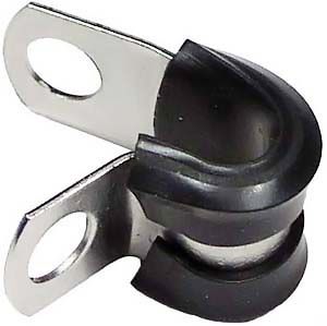 1/4" Rubber Insulated Stainless Steel Cable Clamps