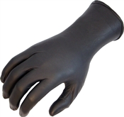 7700PFT Accelerator Free 100% Nitrile Gloves (Black), Bisque Fingertips, Powder Free, 4 Mil