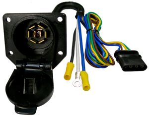 7 Pole Pre-Wired Female RV Socket Trailer Connector