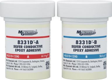 8331D-120G Silver Conductive Epoxy, 20 Min. Pot Life, High Conductivity Jar 50 mL (1.6 fl oz)