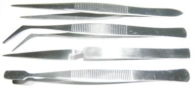 Four Piece Tweezers Set