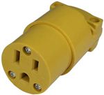 15A 125V 5-15R Industrial Grade Yellow Electrical Socket (10 pc)