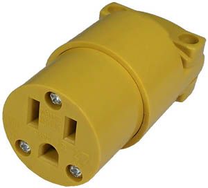 Industrial Grade Yellow Electrical Socket