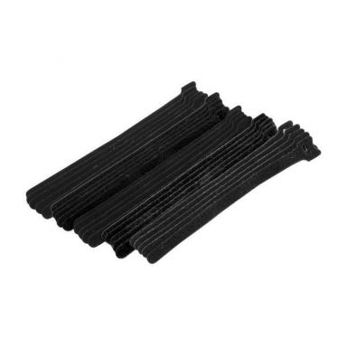 Cable Tie - Hook Tape - 8" Black - 25 pk