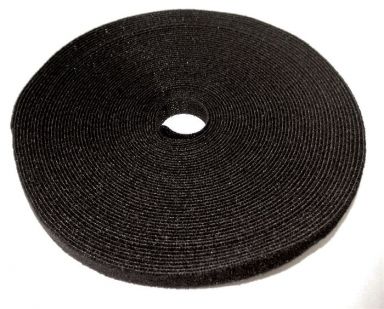 Hook and Loop Tape - 3/4 " Wide - Black - 50 Ft.