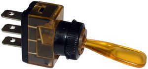 16A 12V On-Off Illuminated SPST Toggle Switch - Red