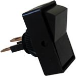 16A 12V On-Off SPST Rectangular Rocker Switch - Black (1 pc)