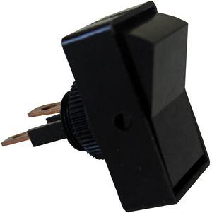 16A 12V On-Off SPST Rectangular Rocker Switch - Black