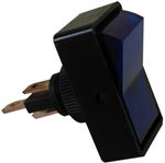16A 12V On-Off Illuminated SPST Rectangular Rocker Switch - Blue (1 pc)