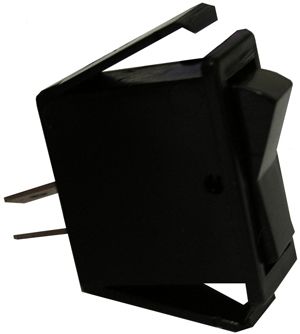 20A 12V On-Off Illuminated SPST Slim Rocker Switch - Black