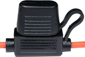 14 AWG 20A Standard Blade In-Line Fuse Holder with Cap