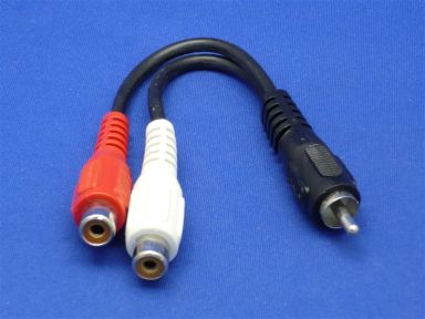 RCA Plug.  RCA phono plug to 2 phono jacks