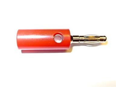 Red Set Screw Stackable Banana Plug