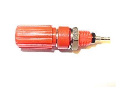 Red Slim-Line Five-Way Binding Post-Threaded