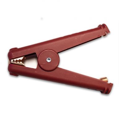Fully Insulated 500A Clip, Red, Kelvinized/Isolated Battery Jaws (no shunt)