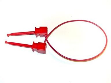 Red Mini-Plunger Clip on Both Ends, 24" 20G PVC