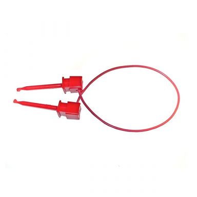 Red Mini-Plunger Clip on Both Ends, 48" 20G PVC