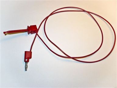 Red Mini-Plunger to Stackable Banana Plug, 60" 20G PVC